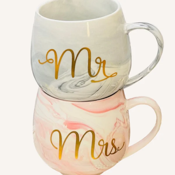Mr & Mrs Royal Ceramic Coffee Mug Set.