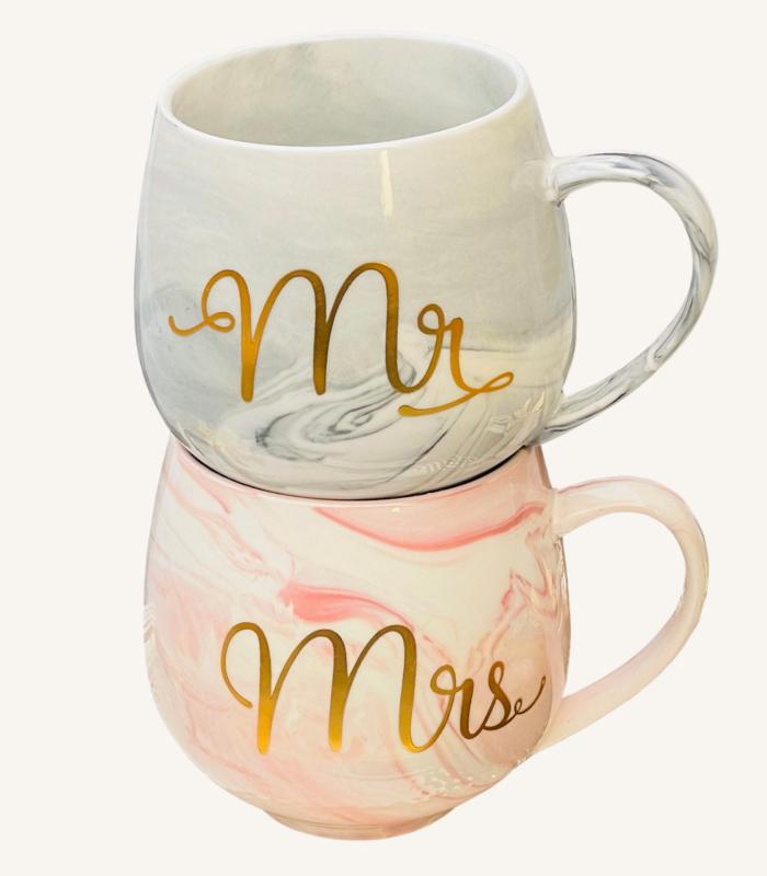 Mr & Mrs Royal Ceramic Coffee Mug Set.