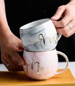 Mr & Mrs Royal Ceramic Coffee Mug Set.
