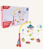 Baby Crib Mobile With Soothing Music & Colorful Hanging Toys.