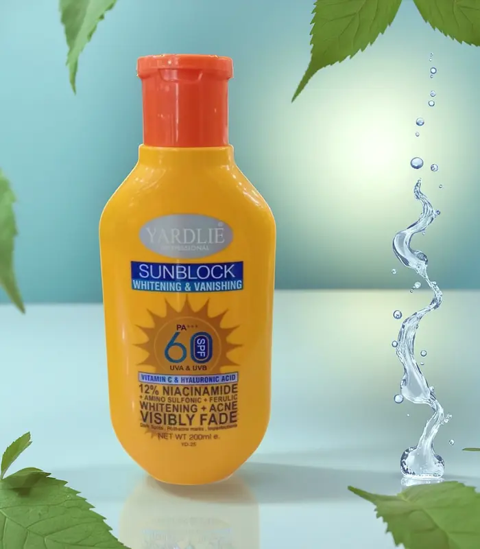 Sunblock with Vitamin C & Niacinamide||Advanced UK-Based Formula || Yardlie Professional || 200ml